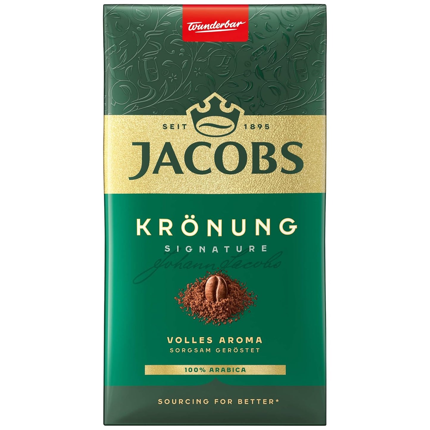 Jacobs Kronung Ground Coffee Medium Roast 17.6 oz pack of 12