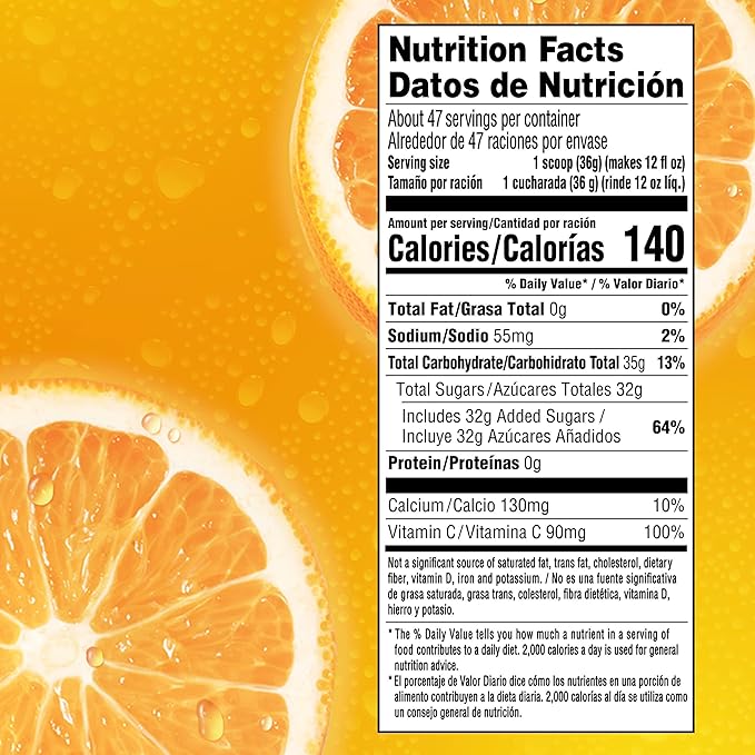Tang Jumbo Orange Drink Mix with Vitamin C 58.9 oz canister