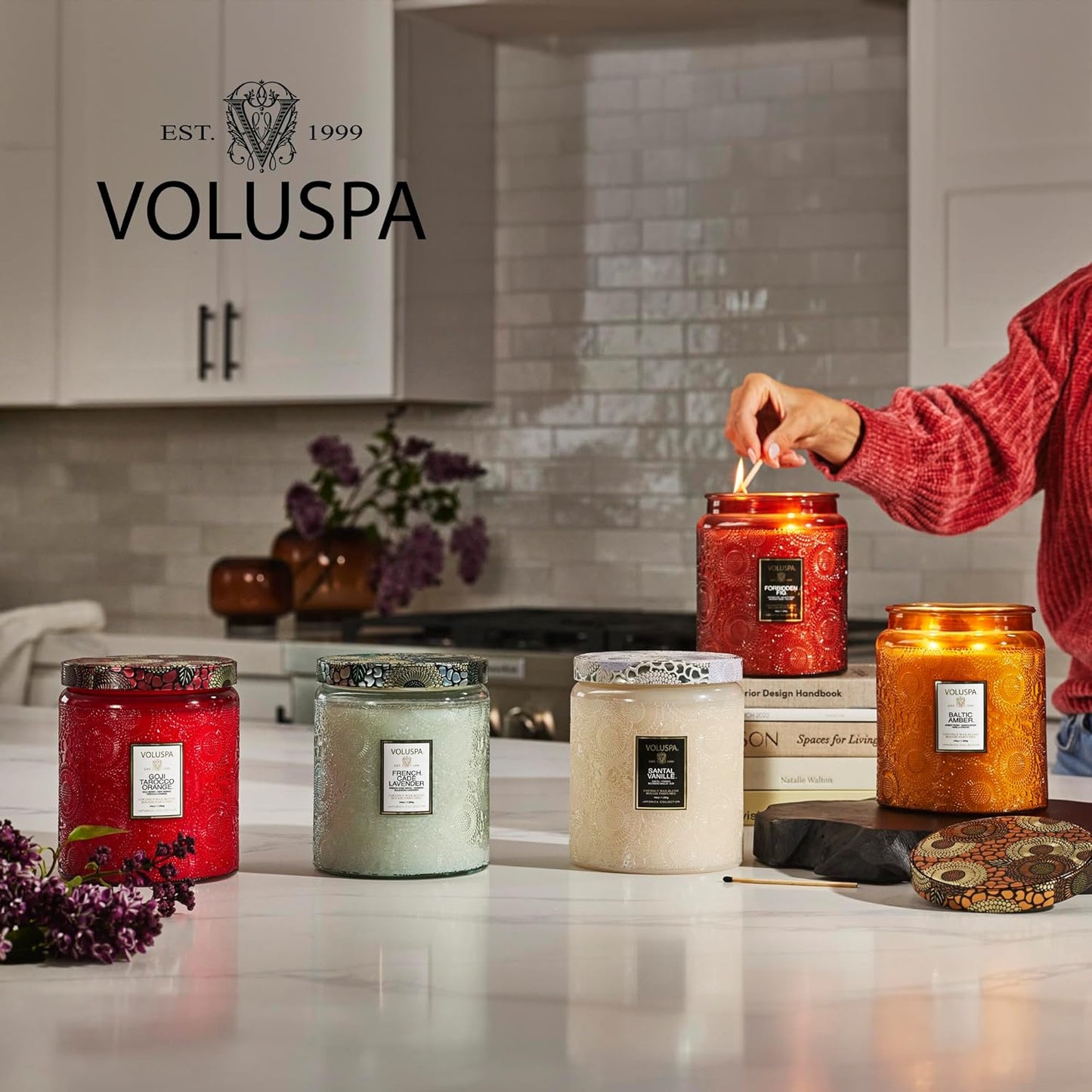 Voluspa Goji Tarocco Orange petite glass jar candle 3.2 oz