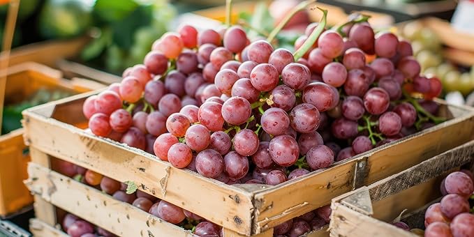 Fresh Grown Red Grapes by RawJoy Farms