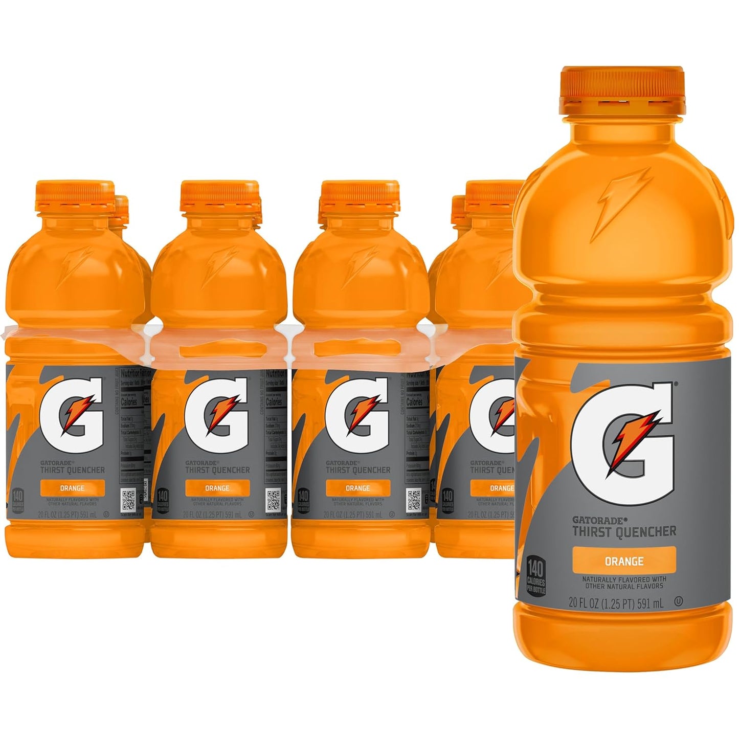 Gatorade G Zero Thirst Quencher, Orange, 20 fl oz - 8 Count