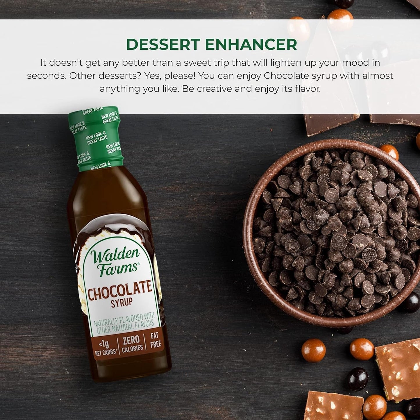 Walden Farms Chocolate Syrup 12 fl oz bottle ( Case Pack of 6)