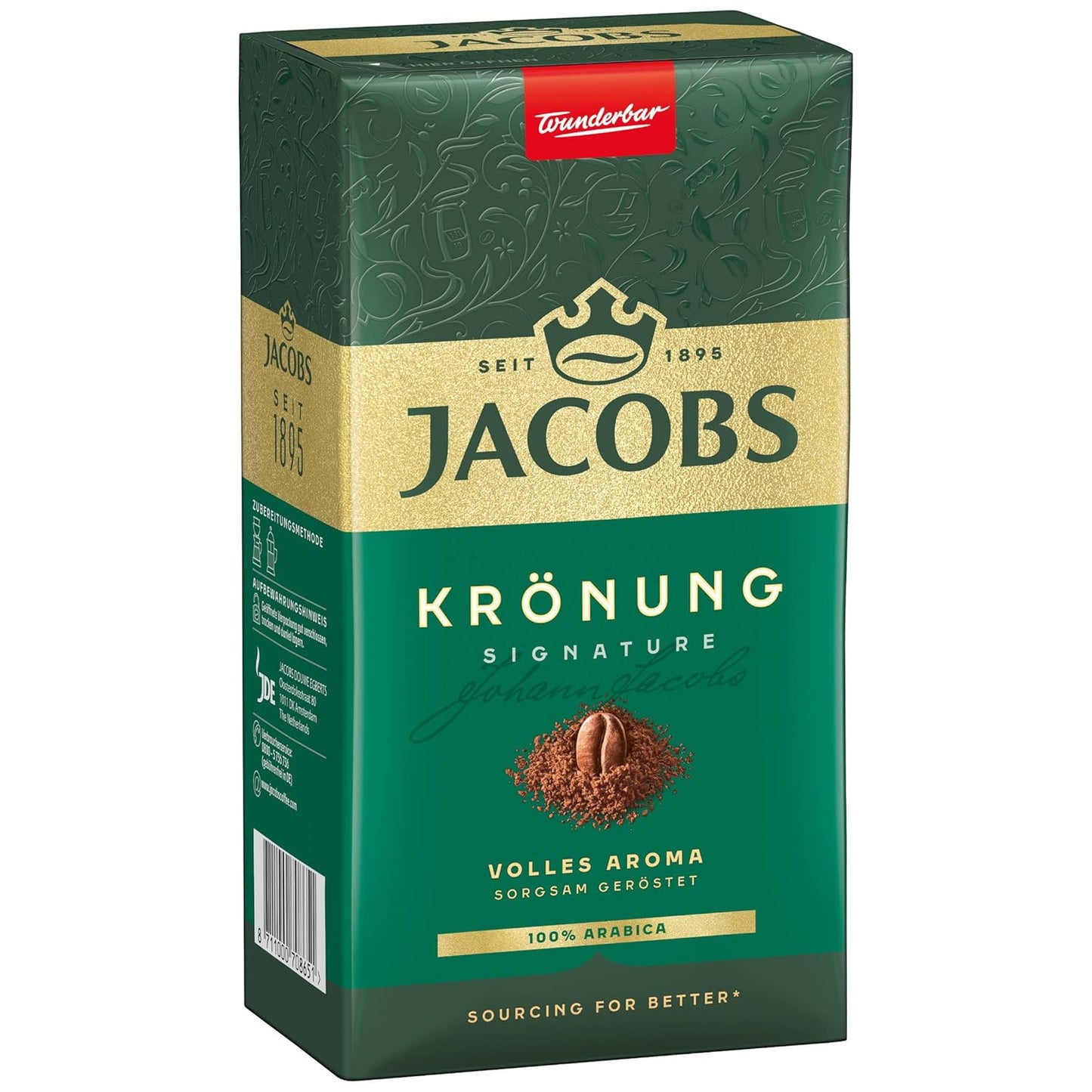 Jacobs Kronung Ground Coffee Medium Roast 17.6 oz pack of 12