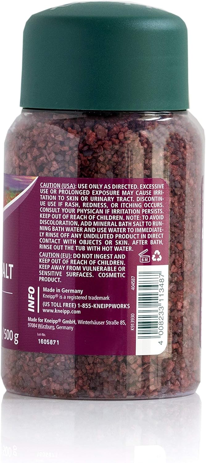 Kneipp Pure Bliss Mineral Bath Salts Red Poppy Hemp 500g
