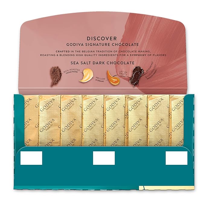 Godiva Signature Sea Salt Dark Chocolate Mini Bars 3.1 oz bars