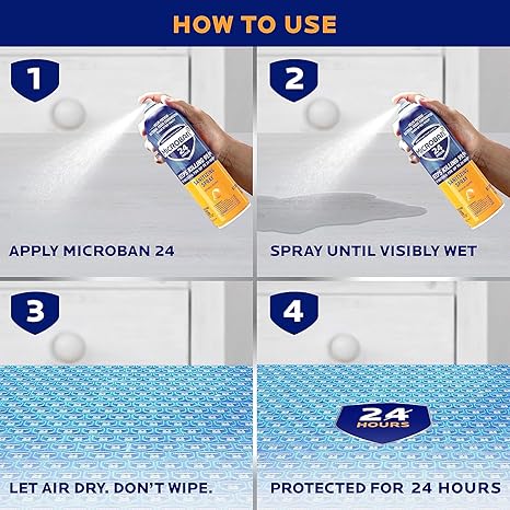 Microban 24 Hour Citrus Scent Disinfectant Sanitizing Spray - 15oz
