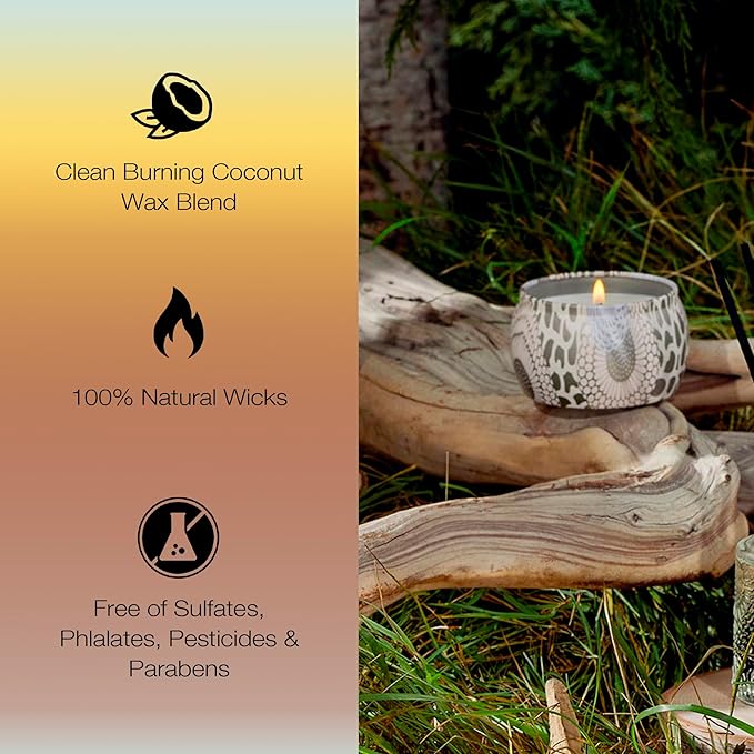 VOLUSPA Santal Vanille Tin Candle 4oz (113g) Coconut Wax Blend