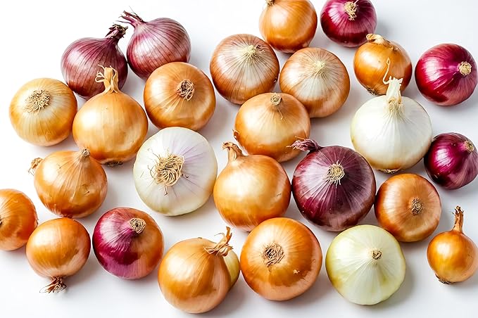 Fresh Variety Pack of Yellow, White, and Red Onions by RawJoy Farms