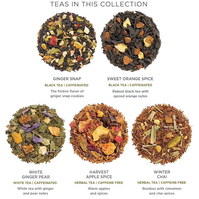 Tea Forte 2025 Limited Edition Warming Joy Single Steeps 15 Loose Tea Pouches