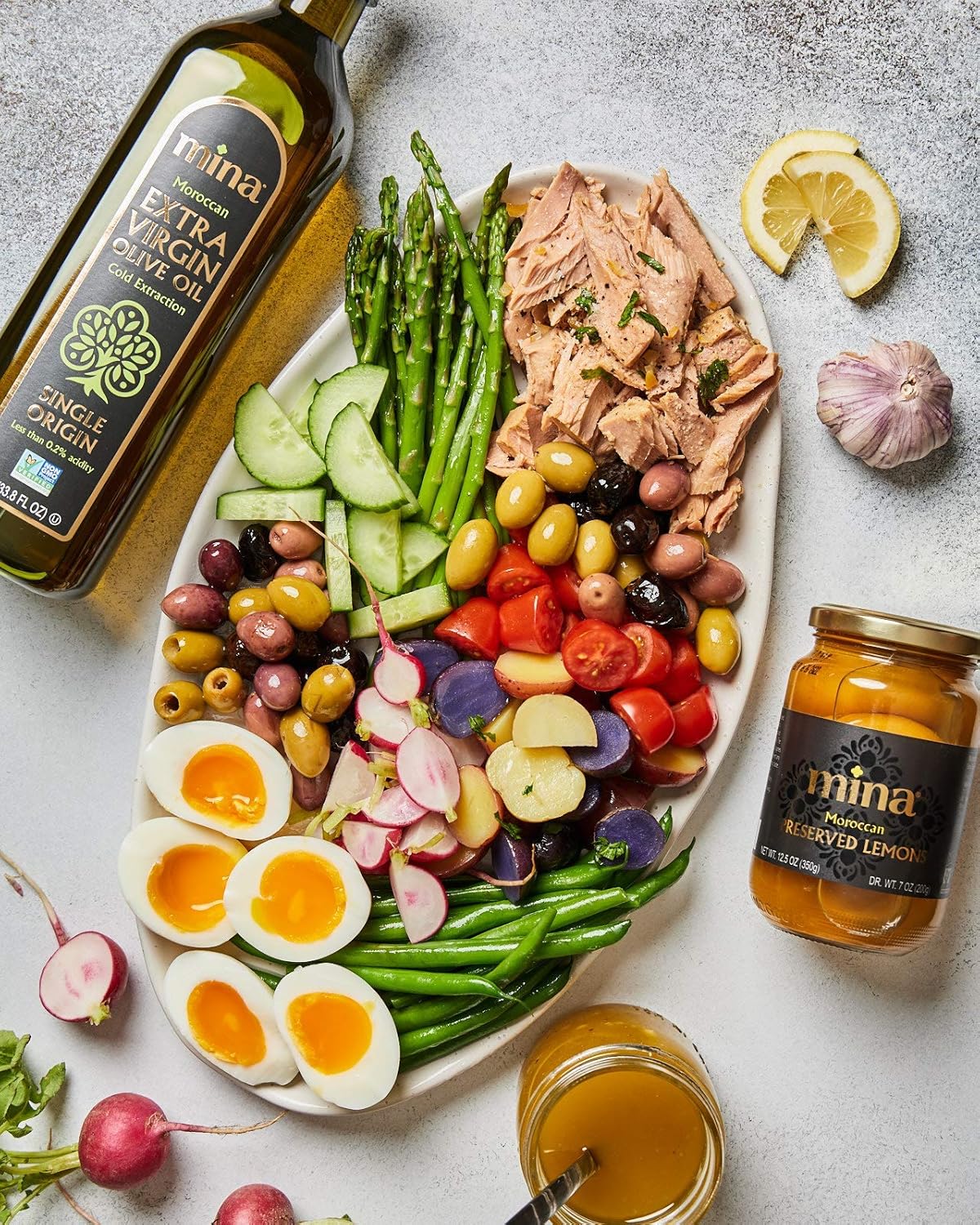 Mina Extra Virgin Olive Oil Single Origin Gourmet Moroccan Olive Oil Cold 16.9 os