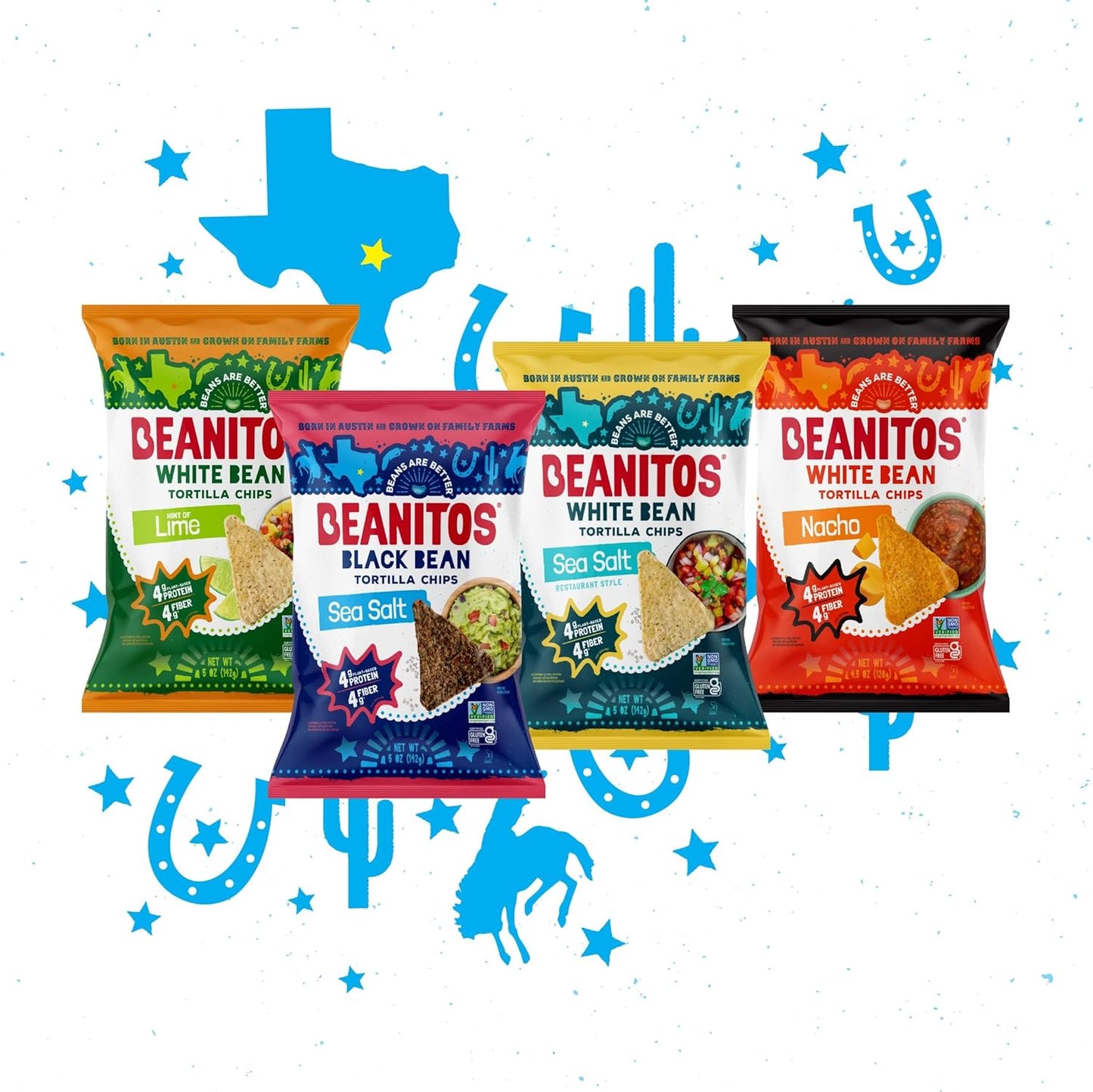 Beanitos Black Bean Tortilla Chips W/ Sea Salt 5oz bag (Case Pack of 6)
