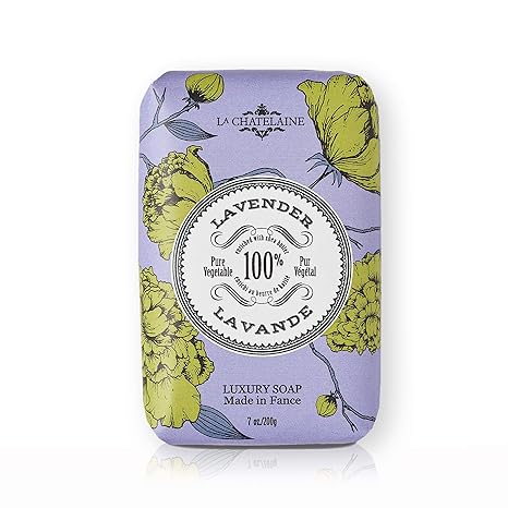 La Chatelaine Lavender Hand Cream Trio Gift Set and Luxury Triple Milled Soaps (Lavender, Lychee Bilberry, Lemon Verbena)