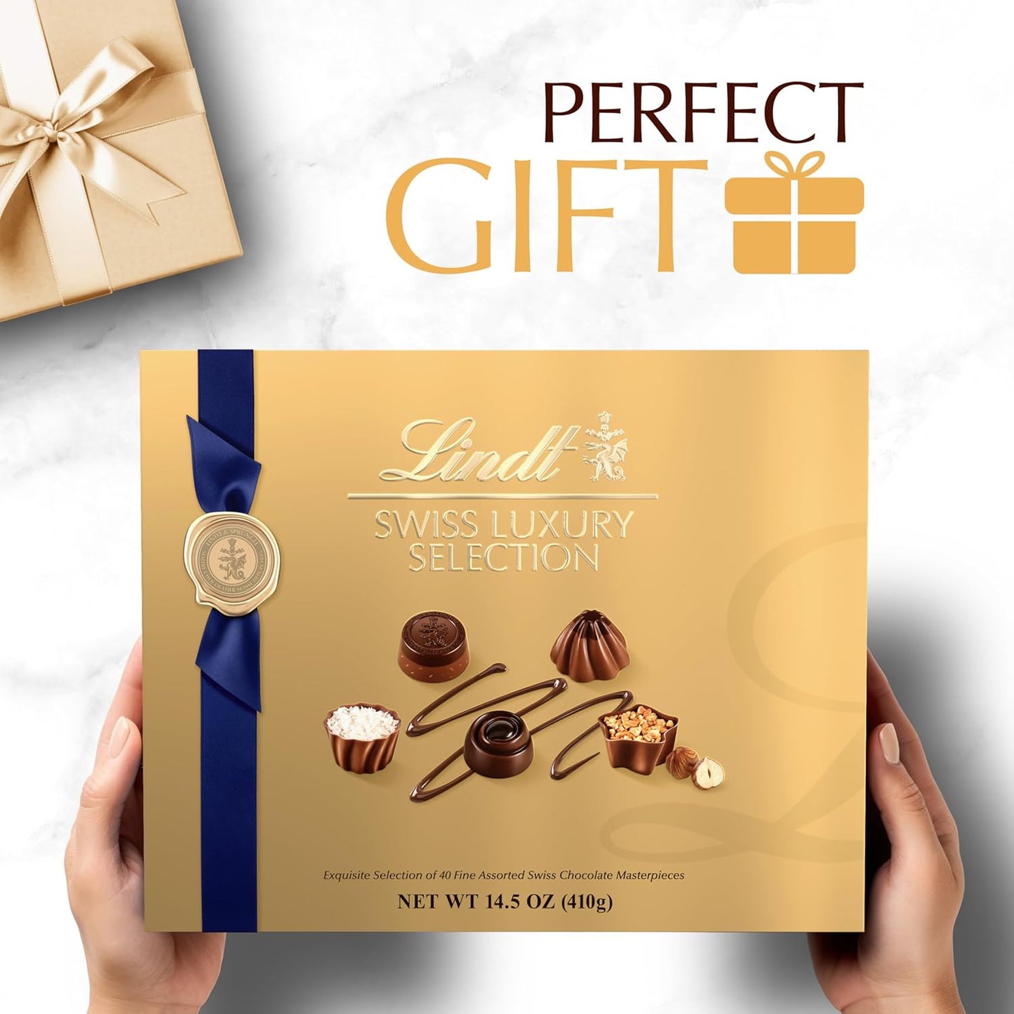 Lindt Swiss Luxury Selection Assorted Chocolates,Chocolate Gift Box,14.6 oz Gift