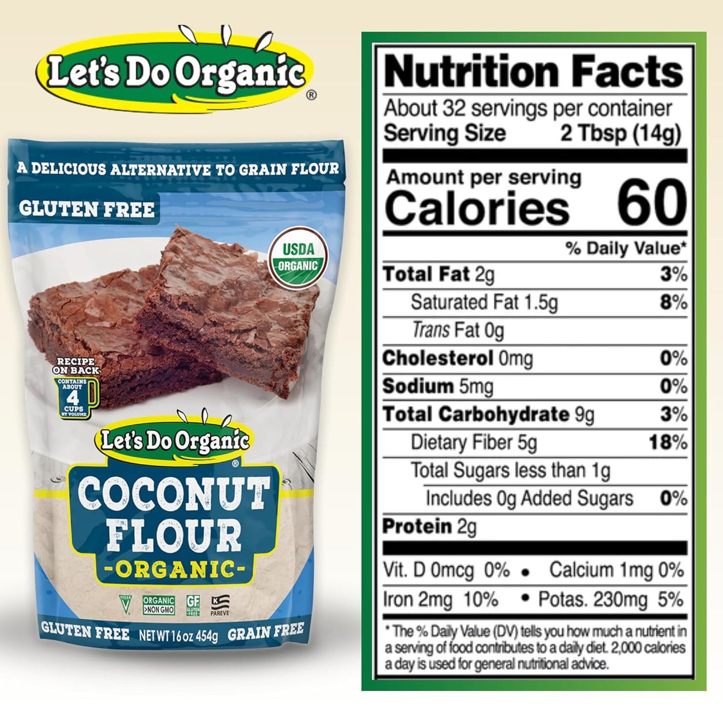 Coconut Flour 16 oz bags (Case Pack of 6)
