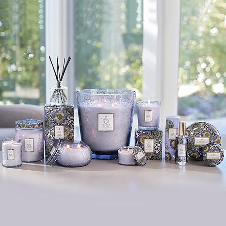 Voluspa Apple Blue Clover Candle | 3 Wick Tin | 12 Oz. | Coconut Wax for Clean Burning