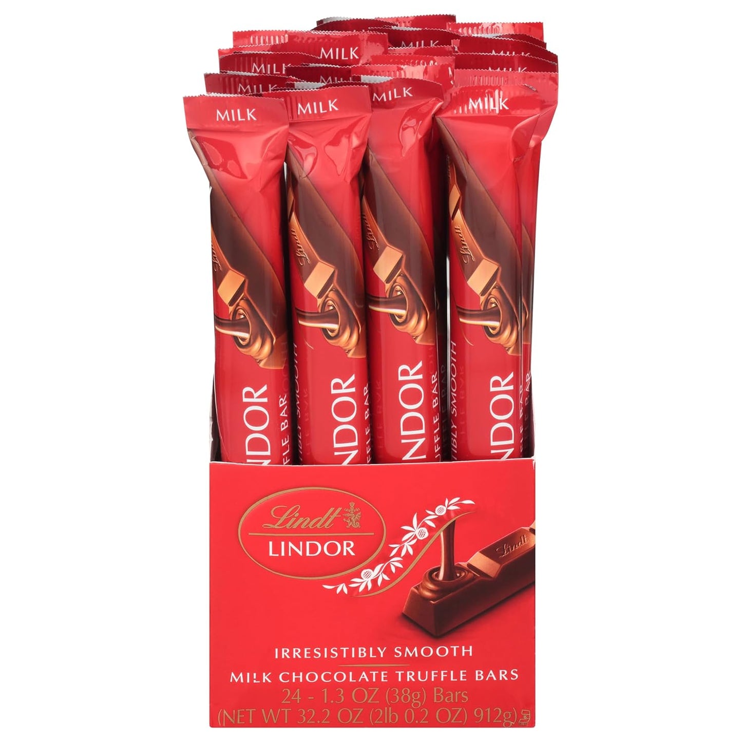 Lindt Lindor Chocolate Truffle Bars 1.3 oz bar (Case Pack of 24)