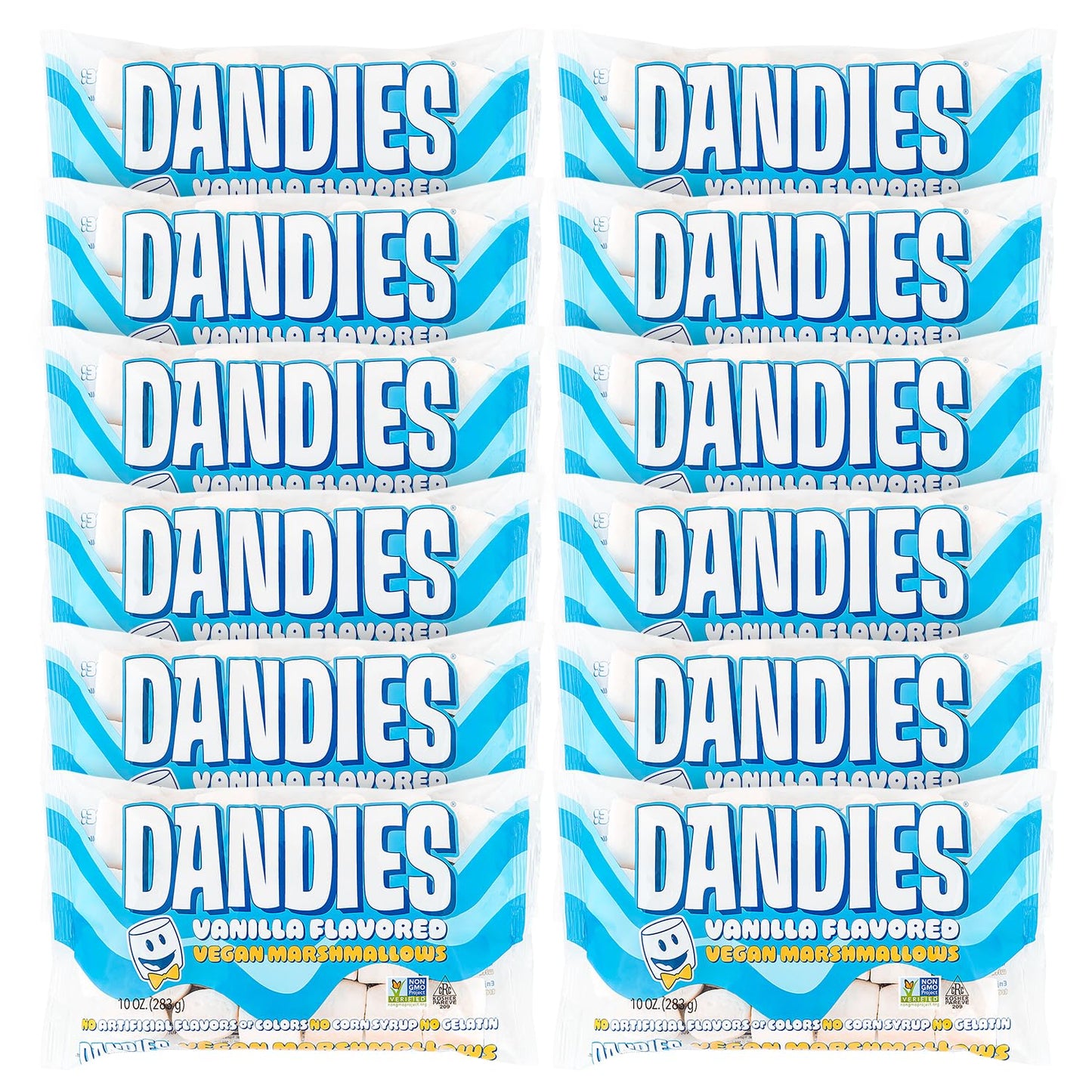 Dandies Vanilla Flavored Mini Marshmallows 10oz Bag (Case pack of 12)