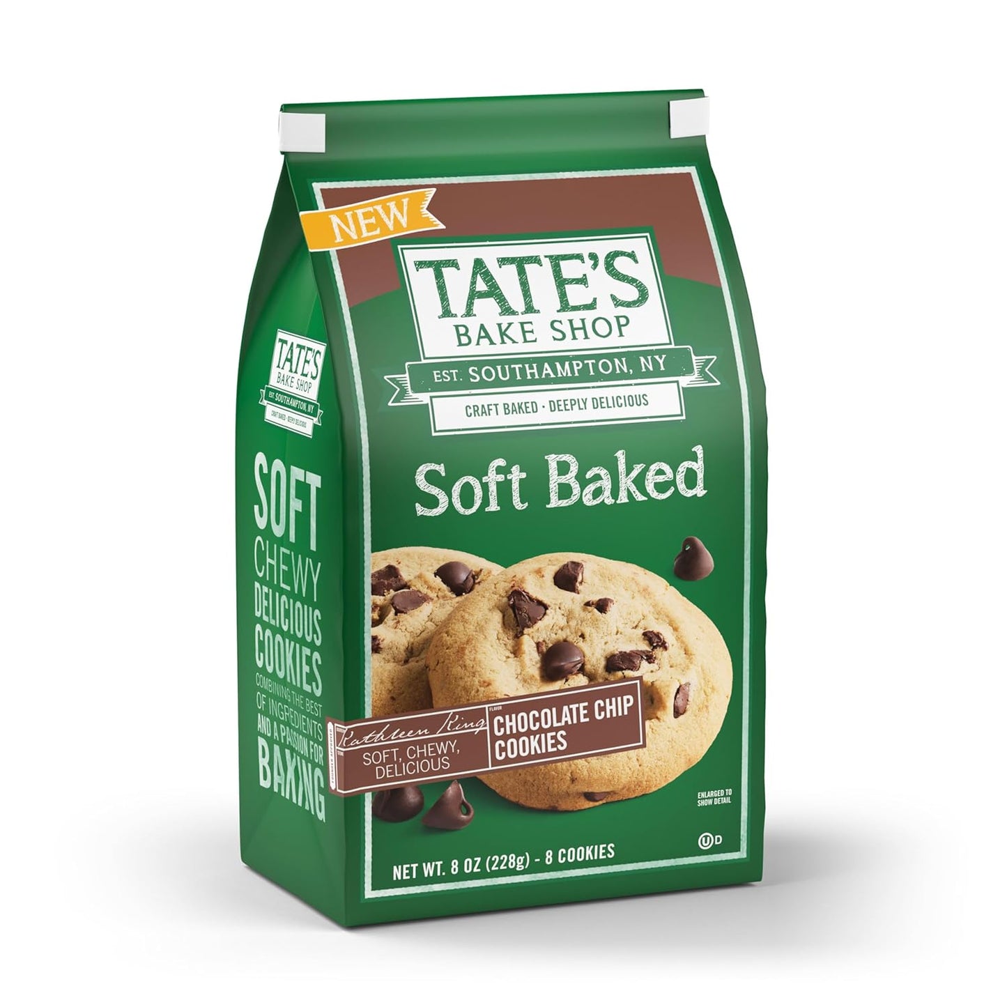 Tates Soft Baked Chocolate Chip Cookies 8 oz Bags (Case Pack of 4)