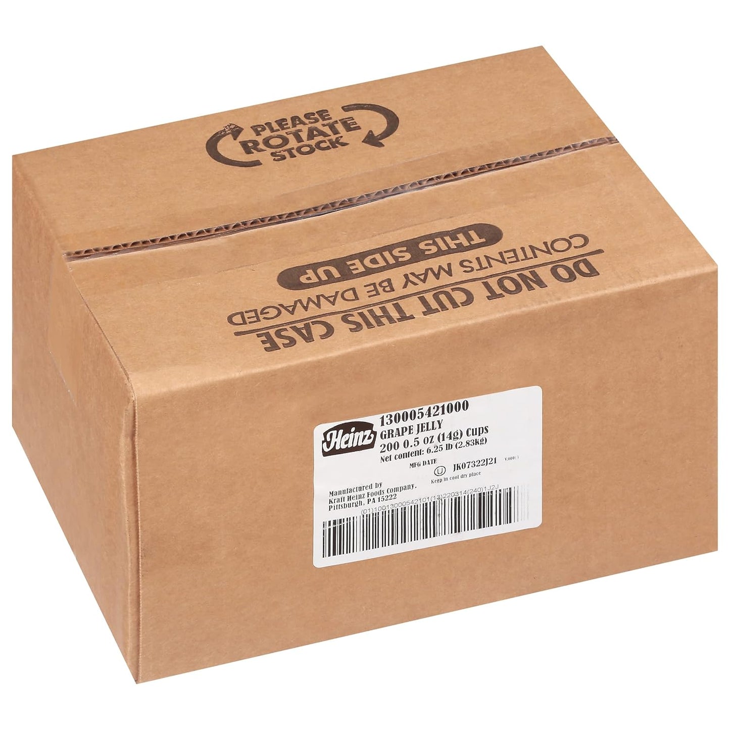 Heinz Grape Jelly Cups 0.5 oz cups 200 in a box