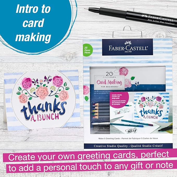 Faber-Castell Greeting Card Creative Studio Qualit Craft Kit Colored Pencils