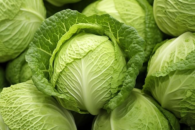 Fresh Organic Green Cabbage by RawJoy Farms
