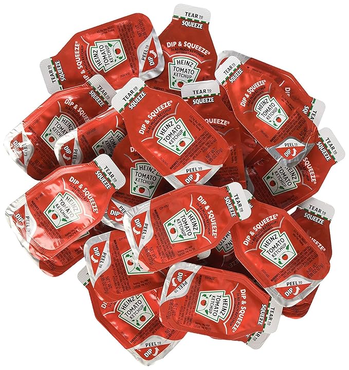 Heinz Dip and Squeeze Ketchup 0.95 oz each ( Pack of 100)