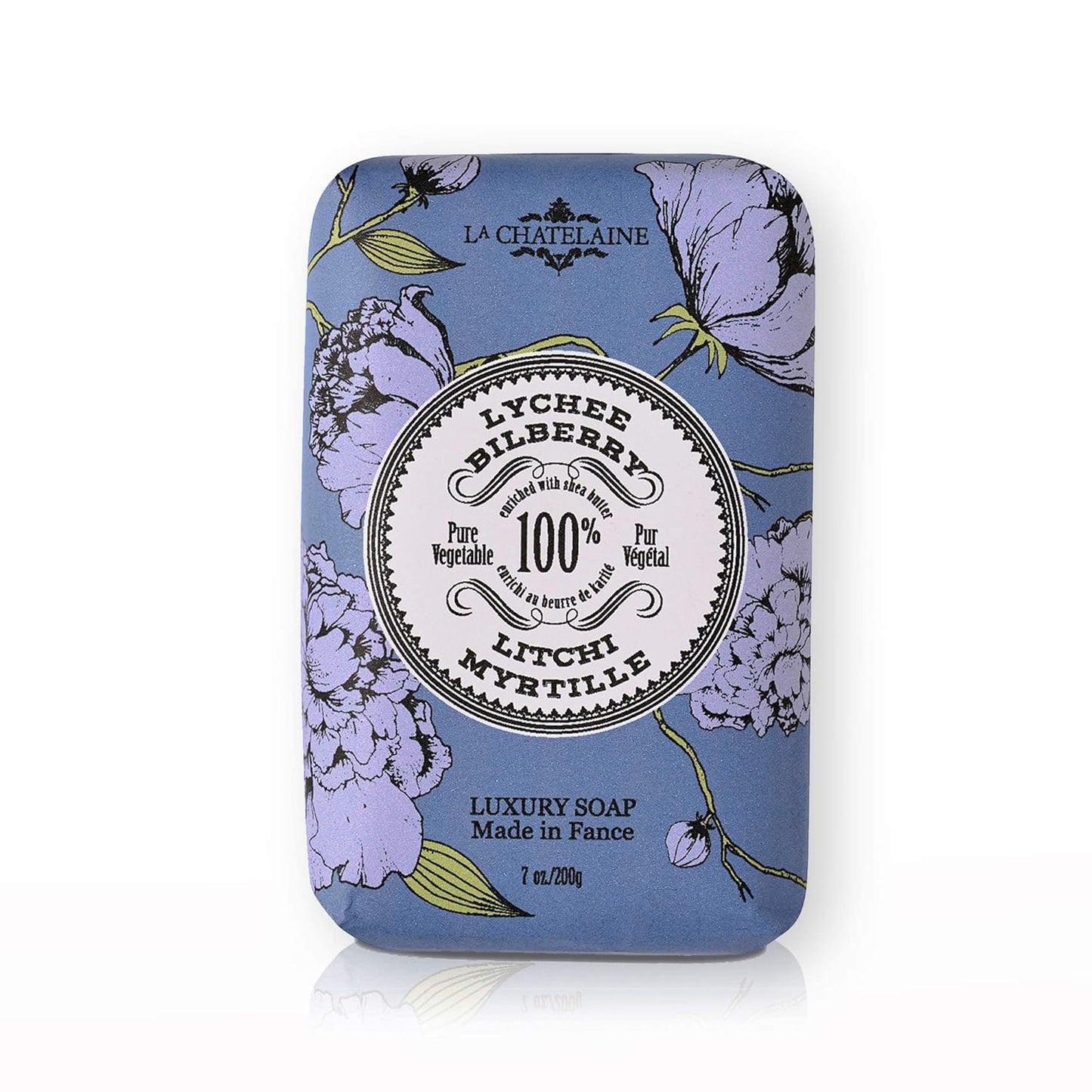 La Chatelaine Lavender Hand Cream Trio Gift Set and Luxury Triple Milled Soaps (Lavender, Lychee Bilberry, Lemon Verbena)