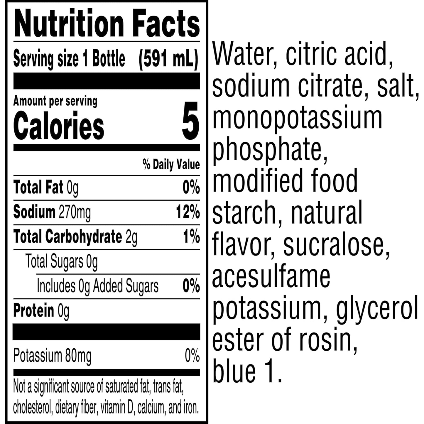Gatorade Zero Sugar Thirst Quencher Sports Drink, Glacier Freeze, 20 Ounce Bottles (Pack of 8)