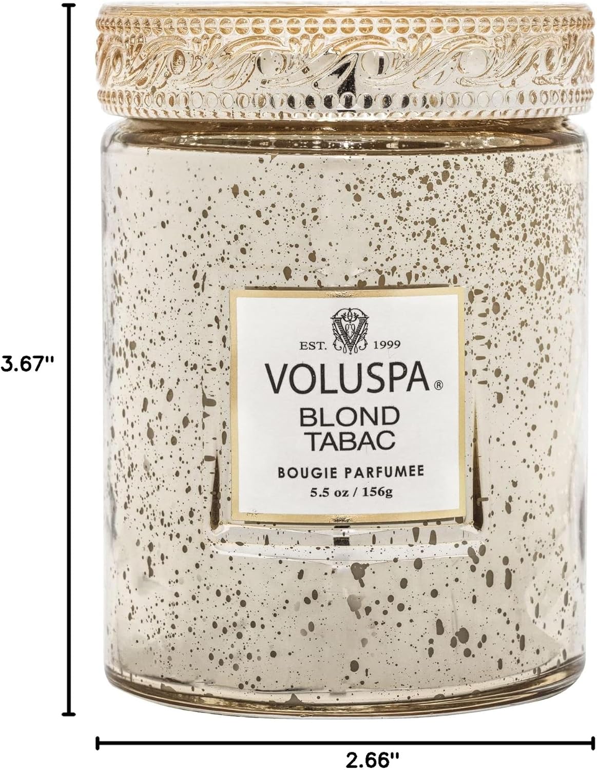 Voluspa Blond Tabac, Small Candle Jar, 5.5 oz, 50 Hour Burn Time, Coconut Wax for Clean Burning, Handcrafted in The USA