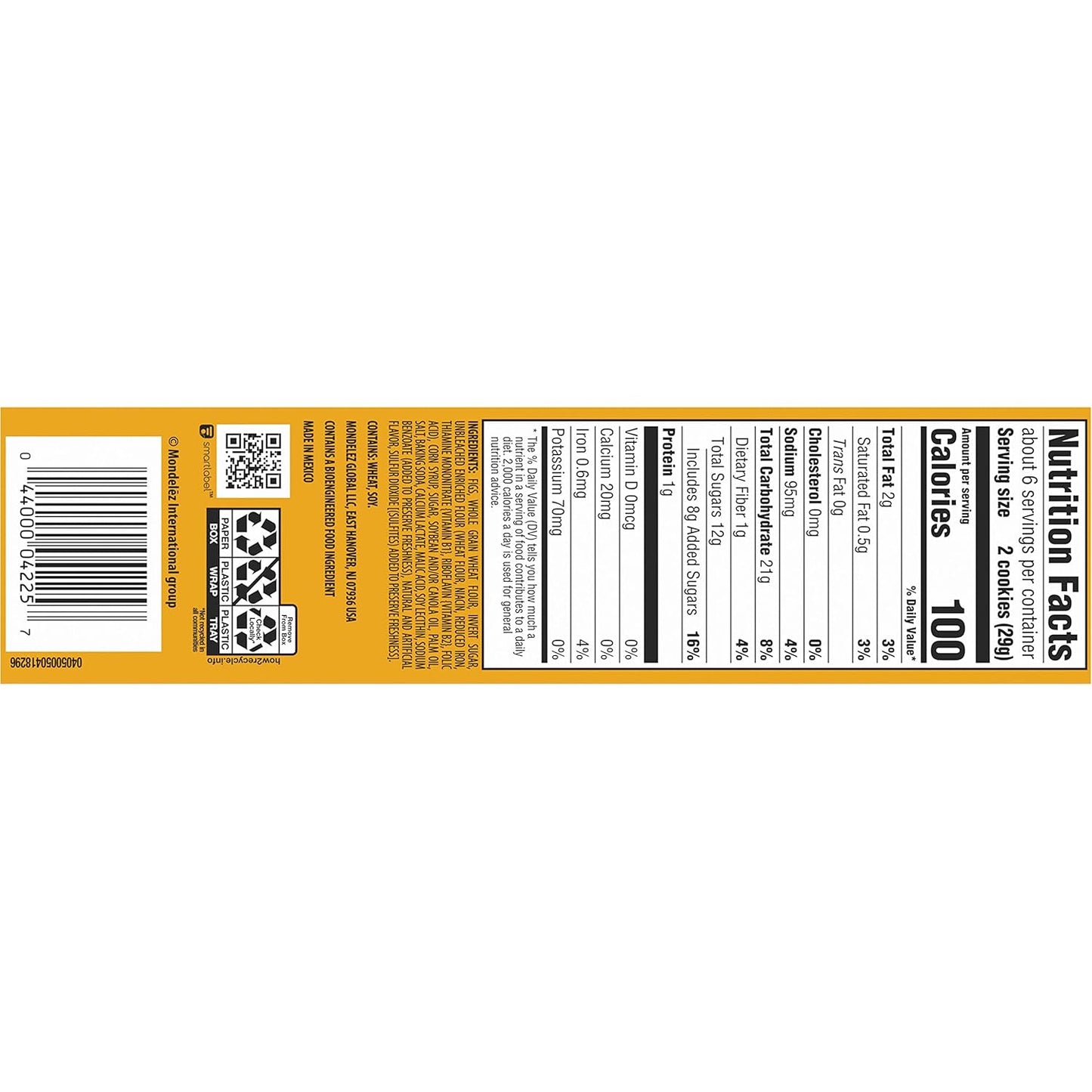 Newtons Fig Original Fruit Chewy Cookies, 6.5 Ounce (Case pack of 12)