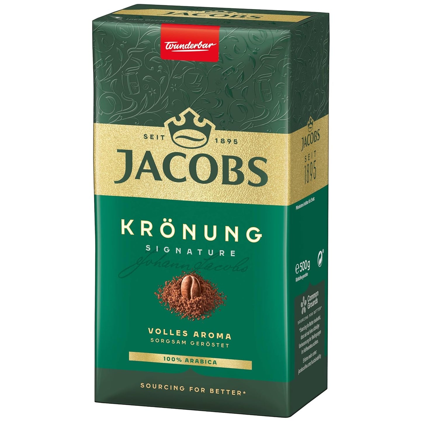 Jacobs Kronung Ground Coffee Medium Roast 17.6 oz pack of 12