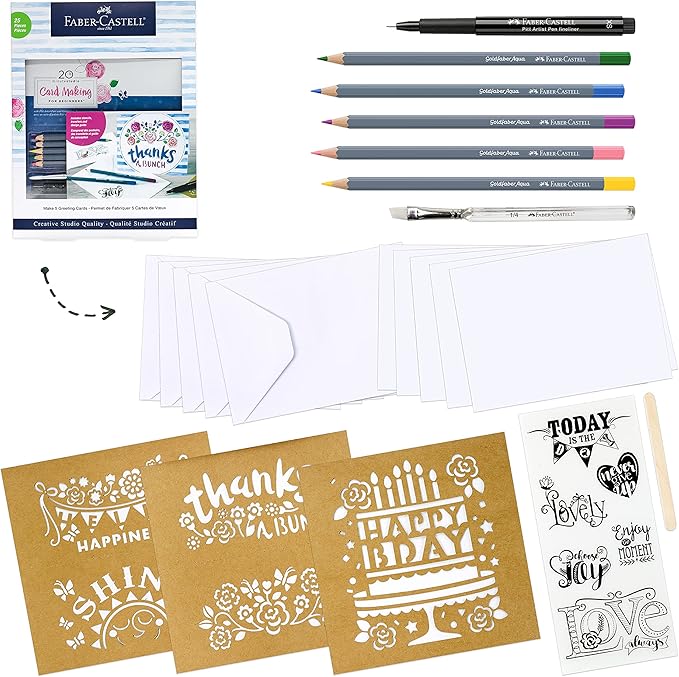 Faber-Castell Greeting Card Creative Studio Qualit Craft Kit Colored Pencils