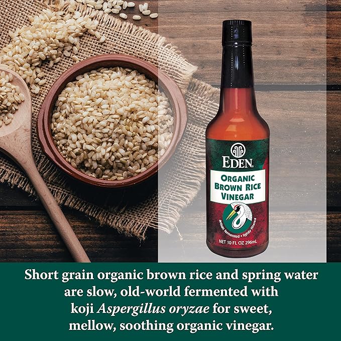 Eden Organic Brown Rice Vinegar 10 oz each Pack of 4