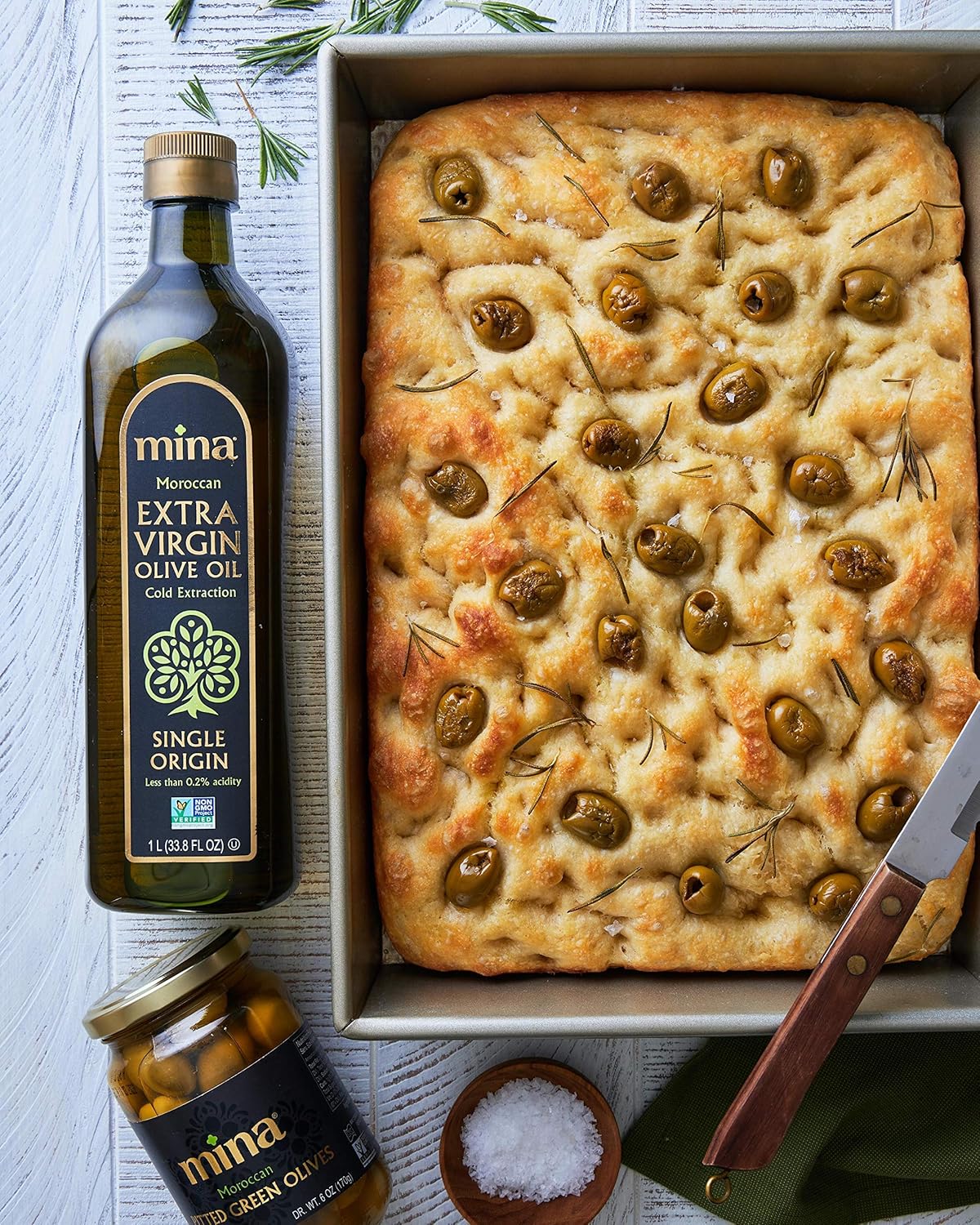 Mina Extra Virgin Olive Oil Single Origin Gourmet Moroccan Olive Oil Cold 16.9 os