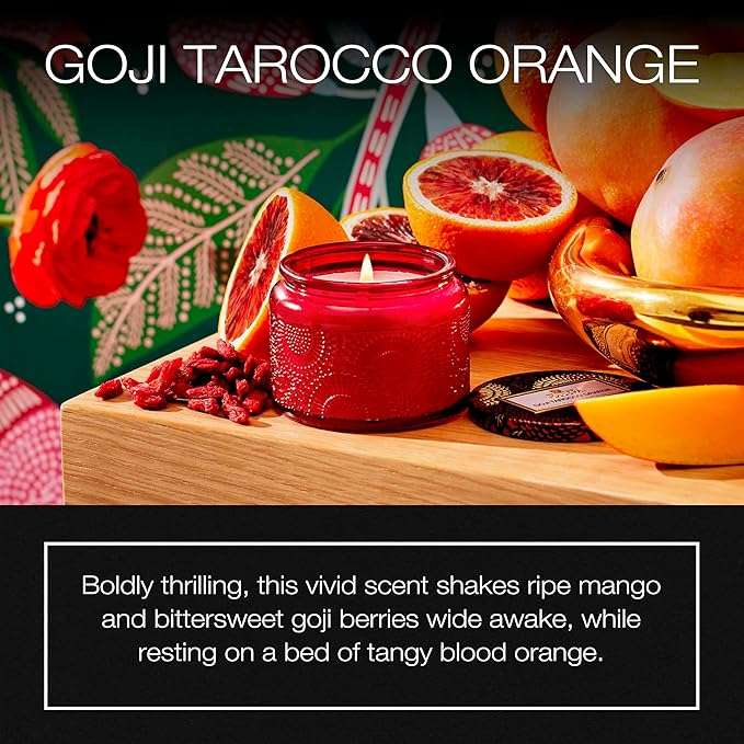 Voluspa Goji Tarocco Orange petite glass jar candle 3.2 oz