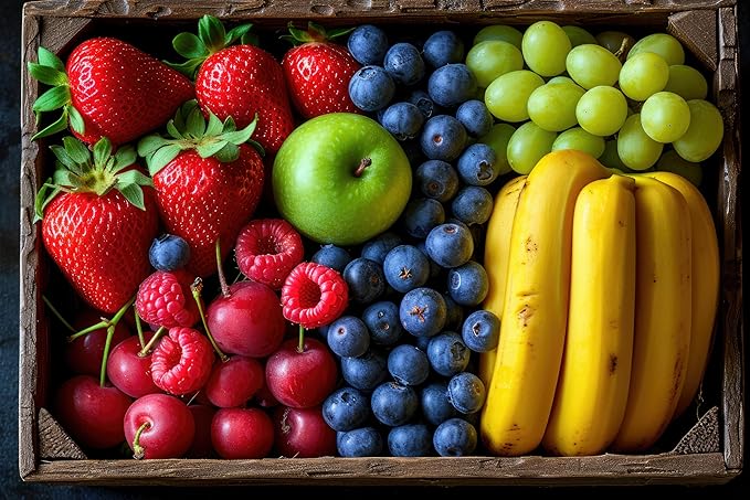 A Gift Basket with fresh delicious Fruits by RawJoy Farms.