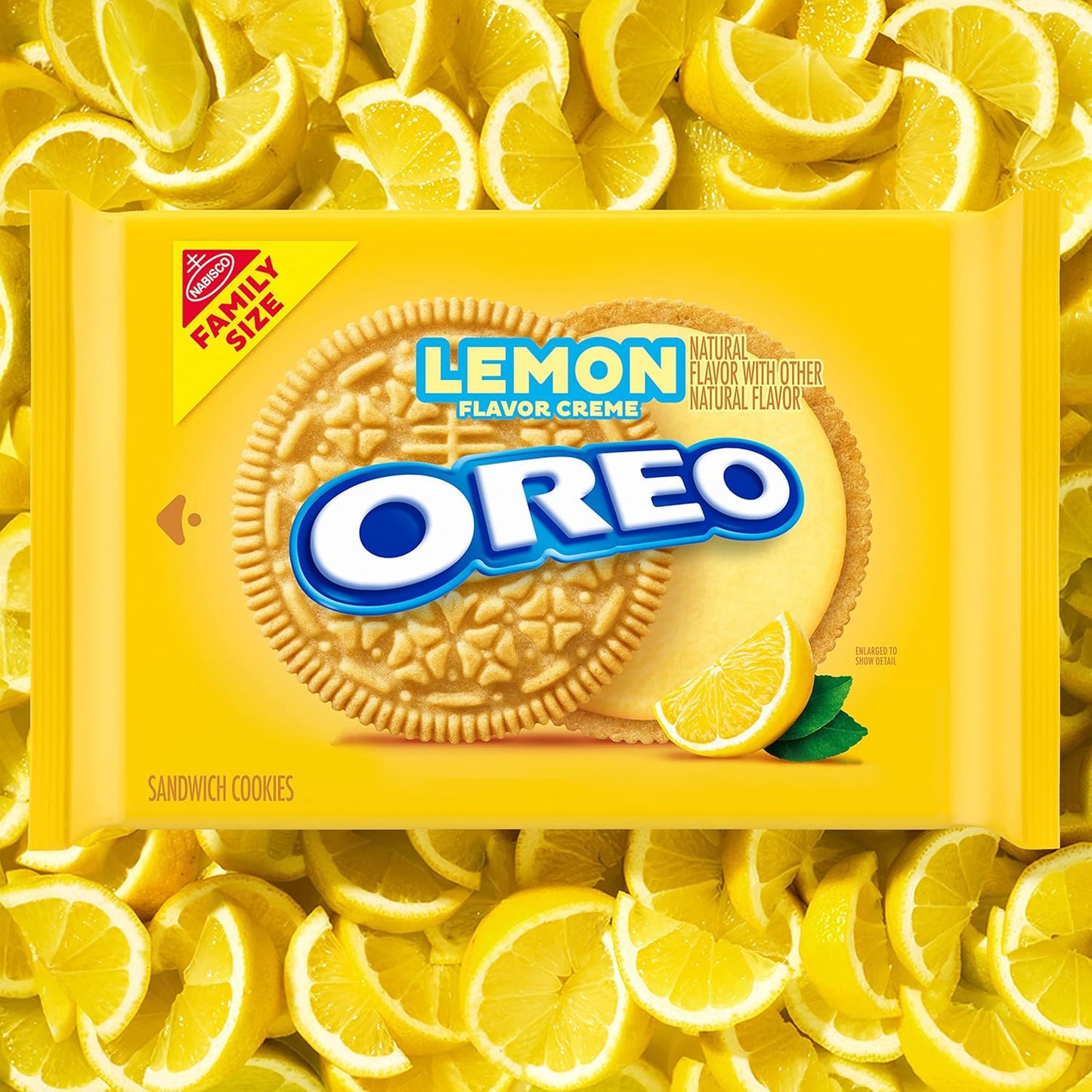 Nabisco Golden Lemon Creme Oreo Cookies 1 lb Bag (Case Pack of 12)