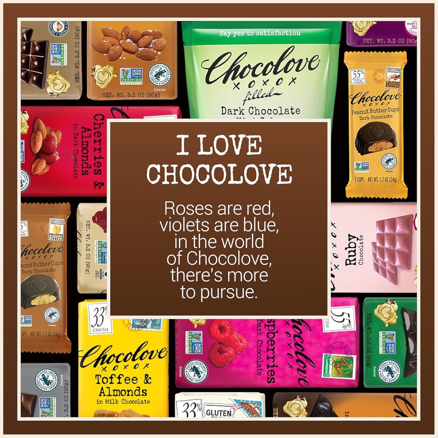 Chocolove - Dark Chocolate Bar Coffee Crunch - 3.2 oz pack of 12
