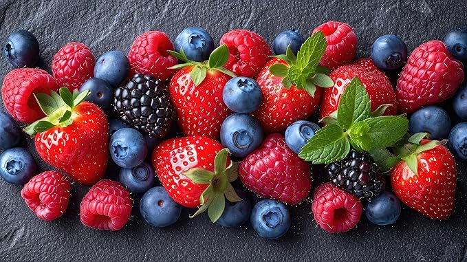 A Gift with fresh Juicy Berries Fruit Basket by RawJoy Farms.