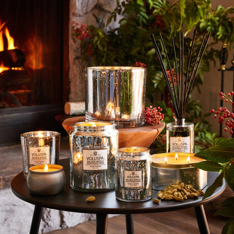 Voluspa Vermeil Silver Birch Peppercorn Diffuser 6 oz