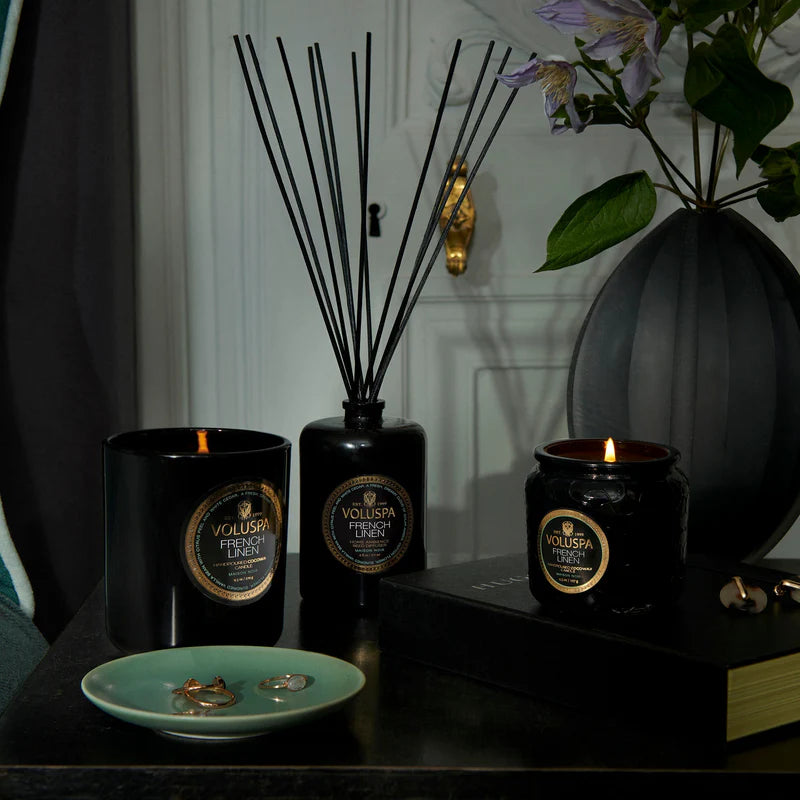 Voluspa Maison Noir French Linen Reed Diffuser