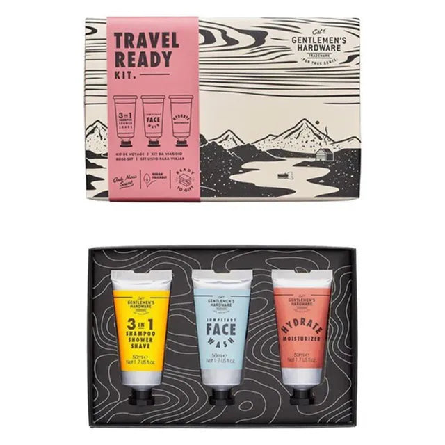 Gentlemen’s Hardware Travel Ready Kit Oak Moss Scent 3 PC 1.7 Fl Oz. New