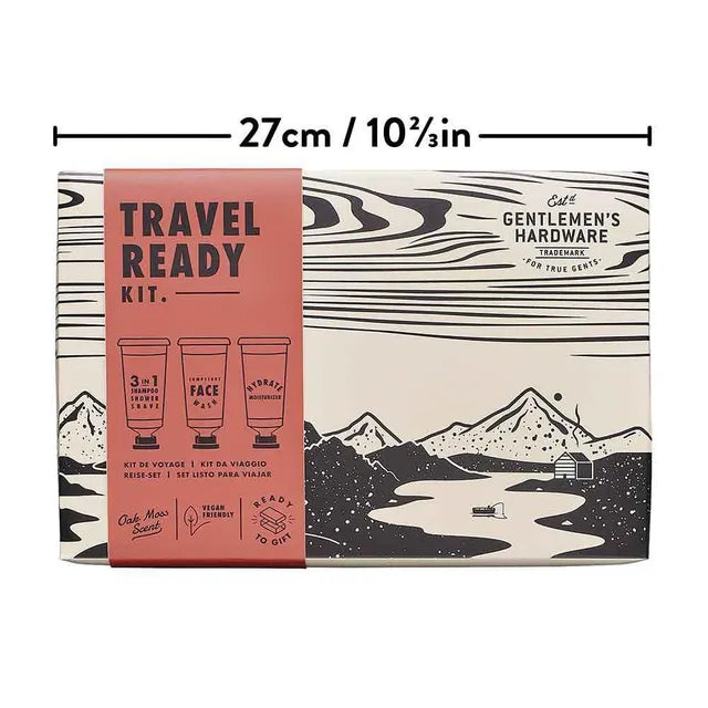 Gentlemen’s Hardware Travel Ready Kit Oak Moss Scent 3 PC 1.7 Fl Oz. New
