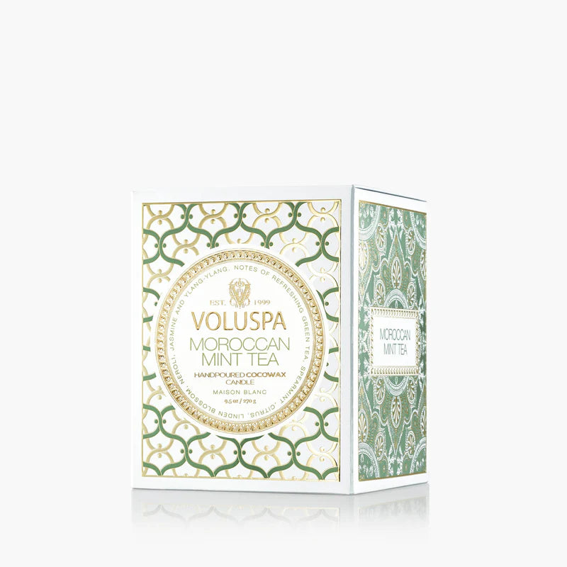 VOLUSPA MOROCCAN MINT TEA - 9.5 OZ Handpoured Cocowax Candle