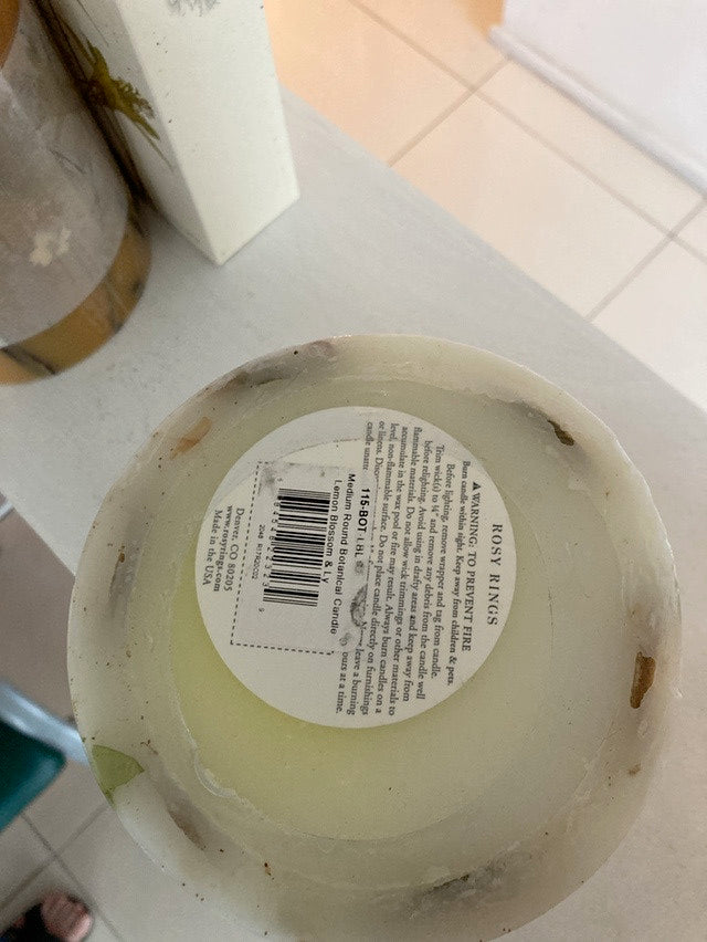 Rosy Rings Botanical Lemon Blossom & Lychee Botanical Candle 6.5’