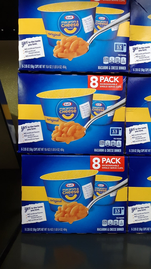 Kraft Easy Macaroni & Cheese Cups 2.05 oz cups (8 Pack)