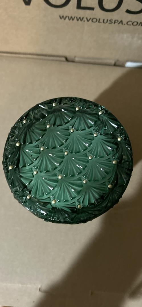 Voluspa Japonica Noble Fir Garland Large Glass Jar 18 oz