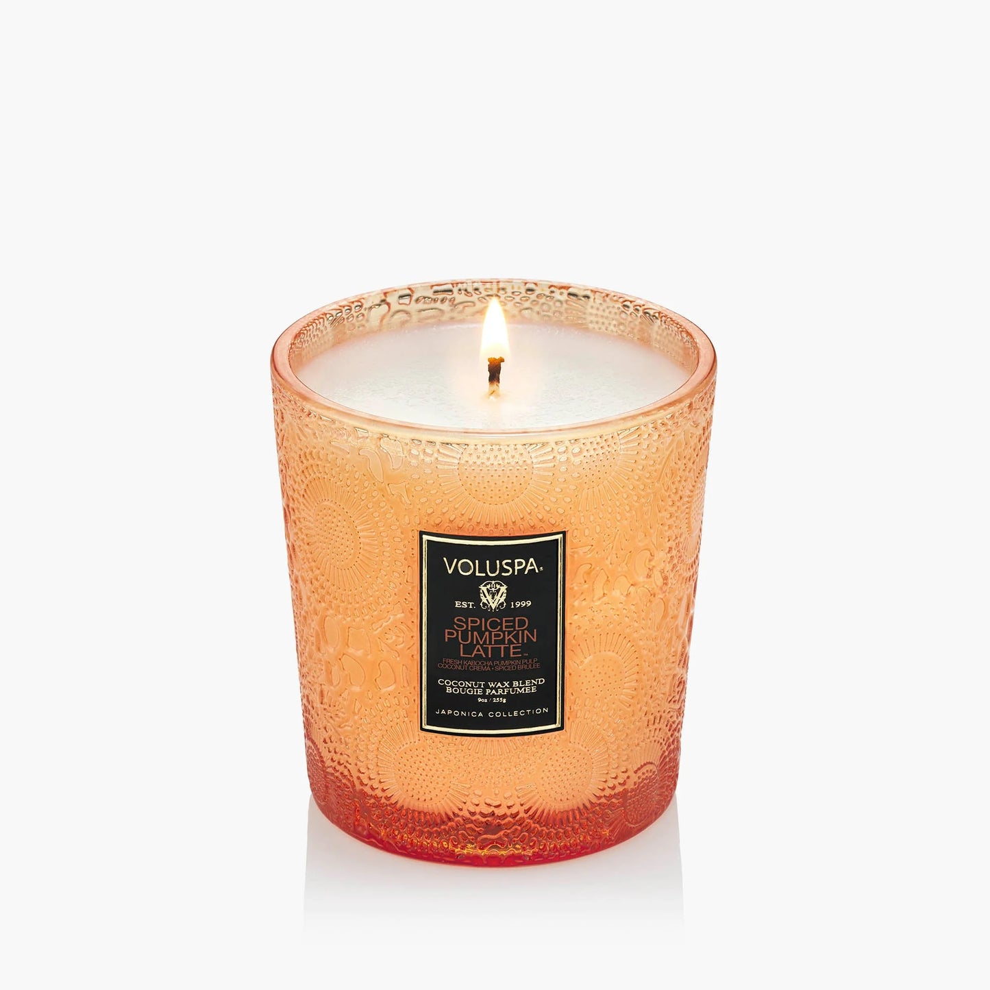 Voluspa Pumpkin Spice Latte Candle, 9 oz, Coconut Wax Blend, Scented Candles for Home, 60 Hour Burn Time, Classic Candle Jars
