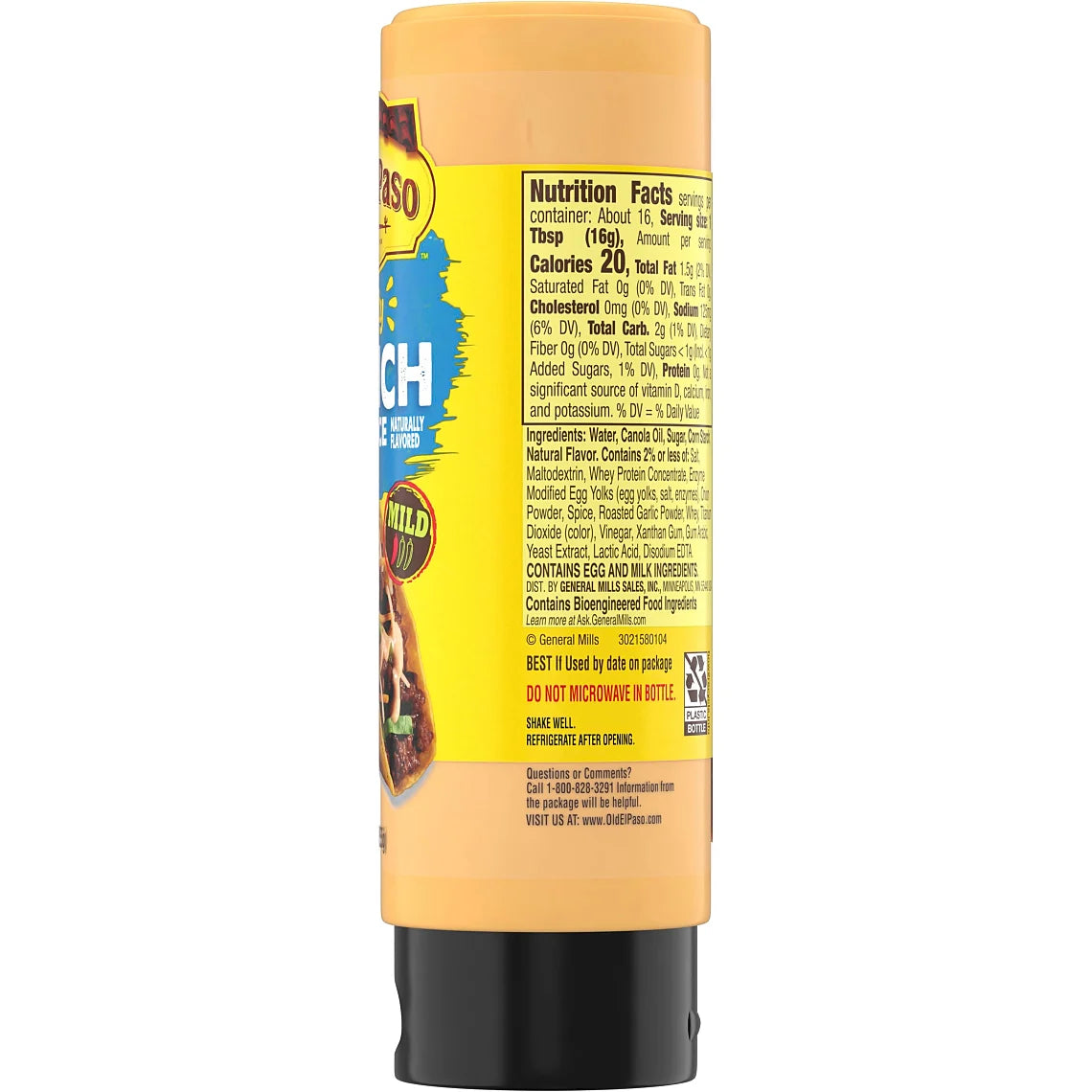 Old El Paso Zesty Ranch Squeeze Sauce 9 Oz bottle
