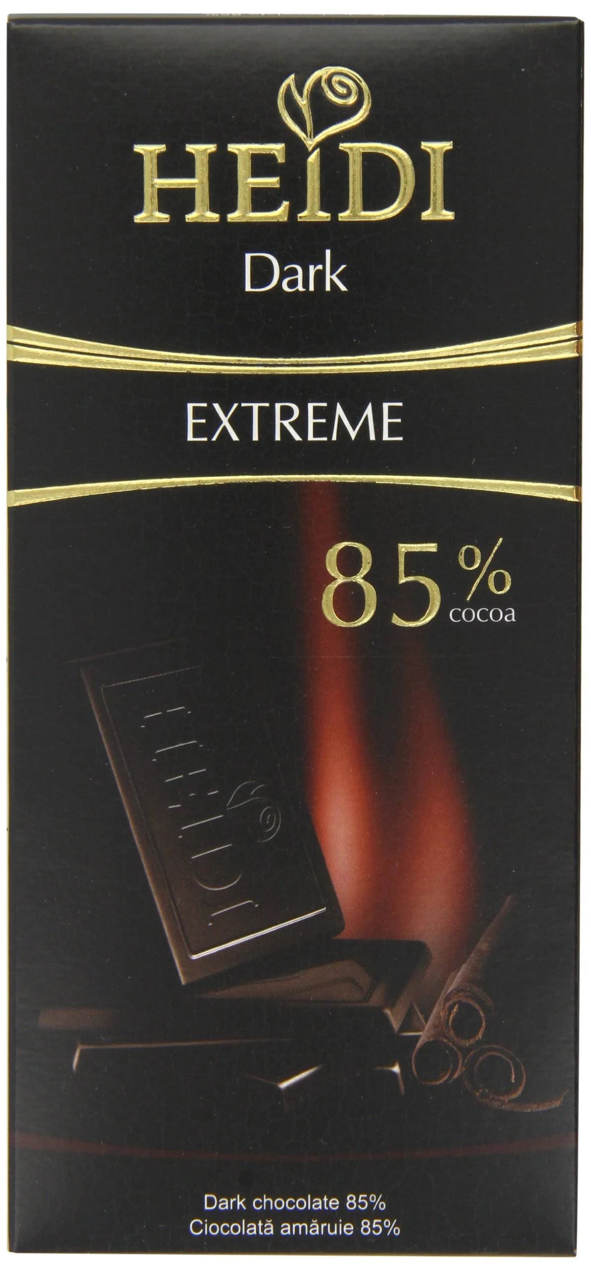 Heidi Chocolate Extreme Dark 85% Cocoa 2.82 oz Pack of 12